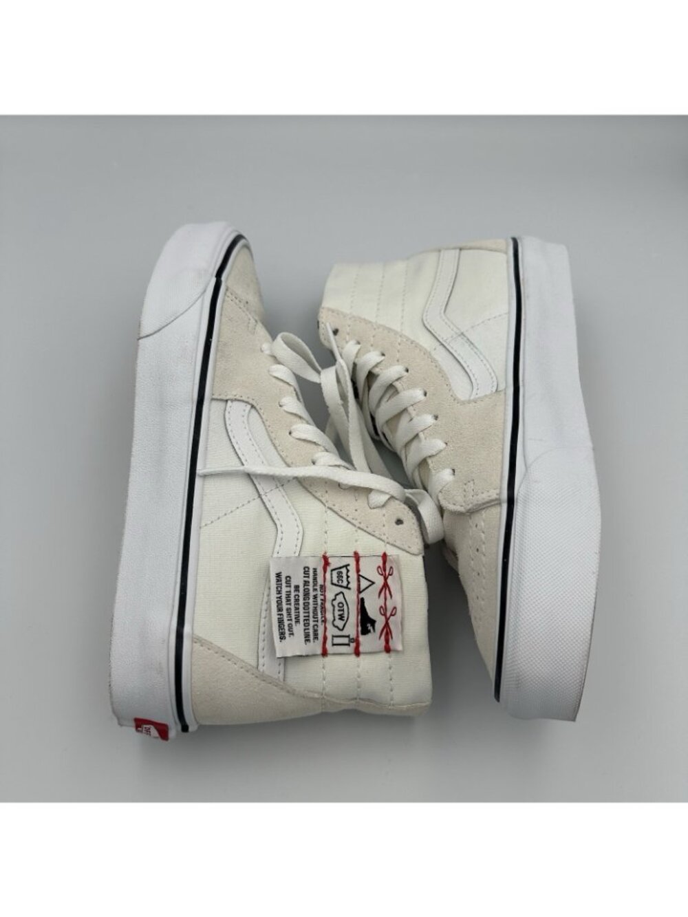 Vans SK8-Hi Tapered  Sneakers Women's Size 9 White Suede Shoes 721356 - Picture 5 of 11